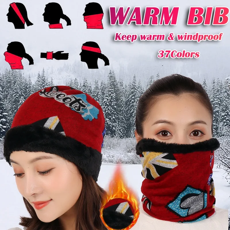 

Warm Winter Scarf Multifunction Cable Ring Snood Scarf Women Multicolor Soft Scarves Hats Motorbike Mask Neck Warmer Scarf