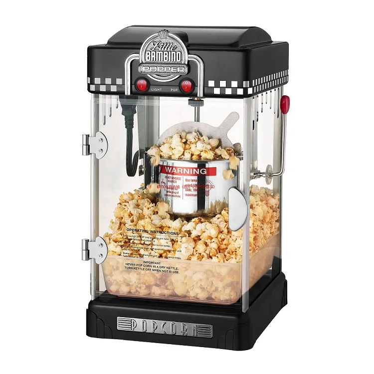 Popcorn Machine for Home Automatic Mini Hot Air Popcorn Maker DIY Corn Popper Children Gift