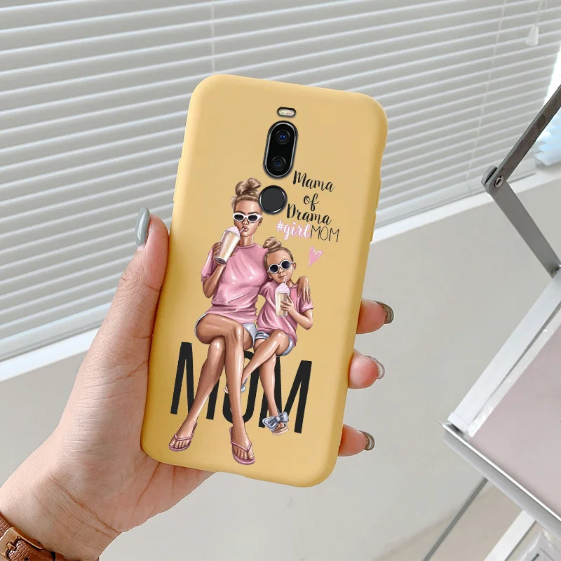 meizu cover For Meizu Note 8 Case Mother And Daughter Phone Cover For Meizu Note 9 Shell Painted Silicone Phone Protection Cover cases for meizu belt Cases For Meizu