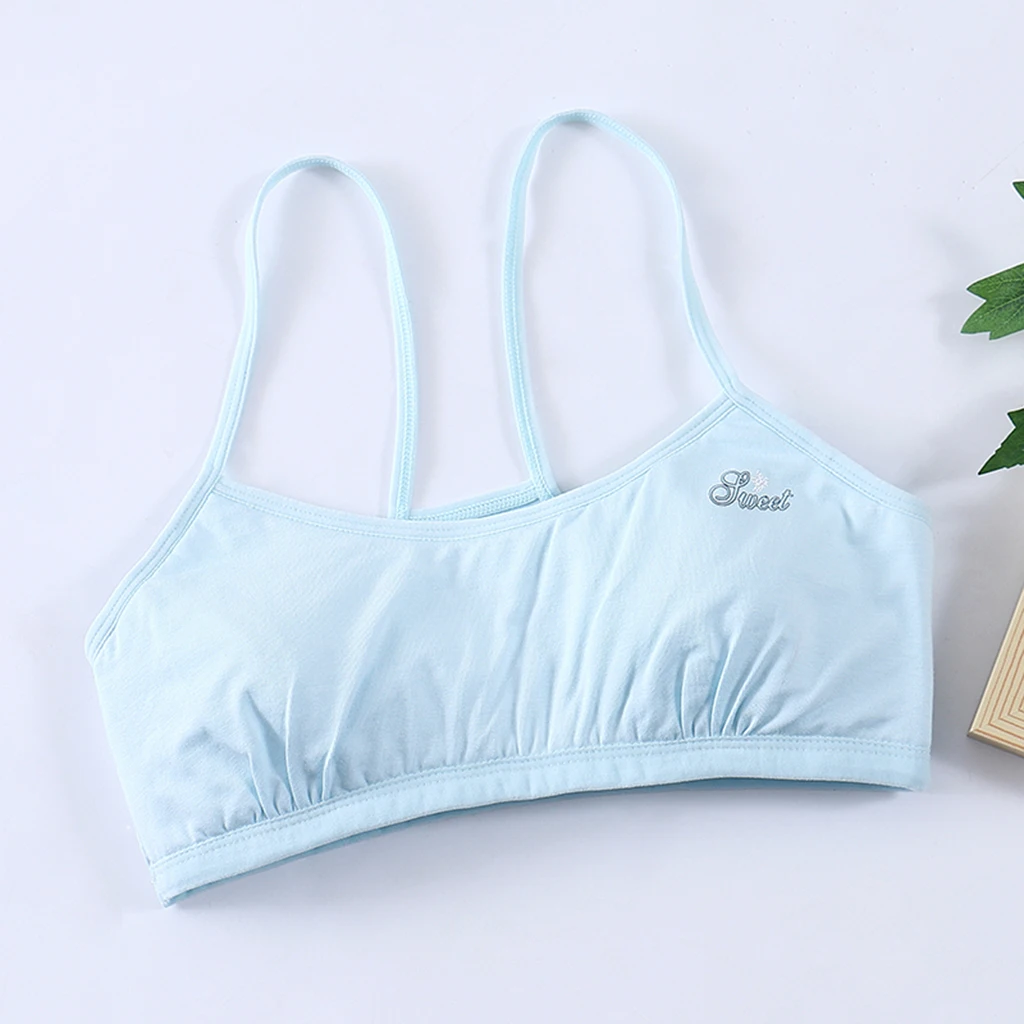 Young Girls Teen Girls Breathable Bra Wireless Stretchy Yoga Bras Training Bra for Activity Gym