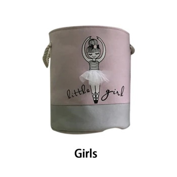 

Foldable Laundry Basket For Dirty Clothes Pink Ballet Girl Toys Baskets Bag Organizer Kids Home Storage Washing Organization