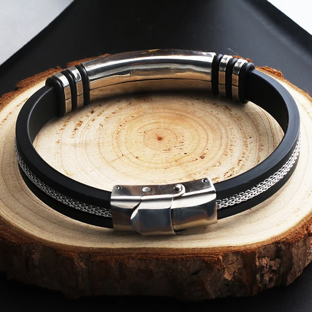 Kliss Leather Stainless Steel Bracelet - Image 5