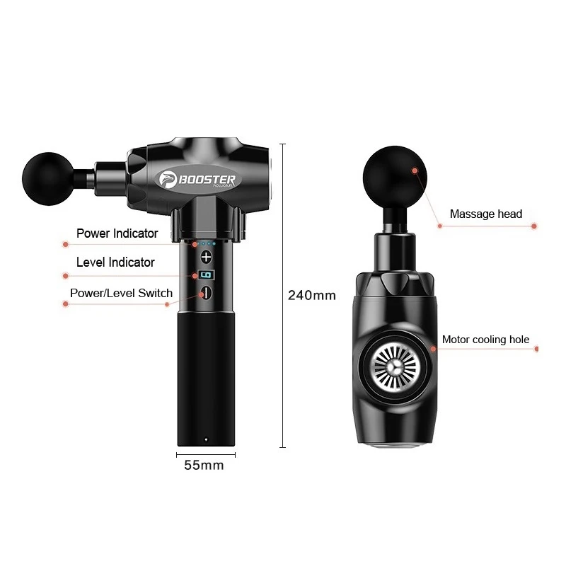 

Myofascial Physiotherapy Instrument Mute Touch Screen Fascia Gun Massage Gun Electric Warp Film Impact Relax Gun Deep Massager