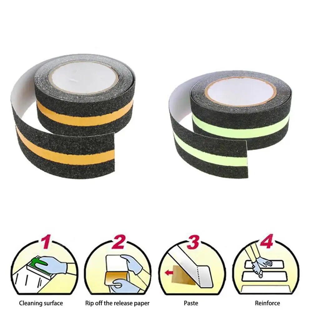 Floor Safety Luminous Non Skid Tape Anti Slip Adhesive Stickers High Grip 