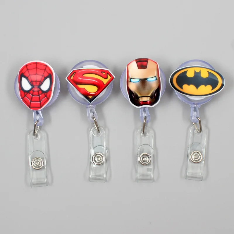 

Spider Cartoon Big Hero Union Retractable Badge Holder Reel Exhibition Enfermera Students Boy Name Card Girl Hospital Chest Card