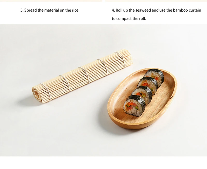 Форма для суши, рулонные жалюзи, производство Kimbap, рис, бамбук, ручная рулонная форма для суши, аксессуары, Бамбуковая машина для суши, барабанная форма