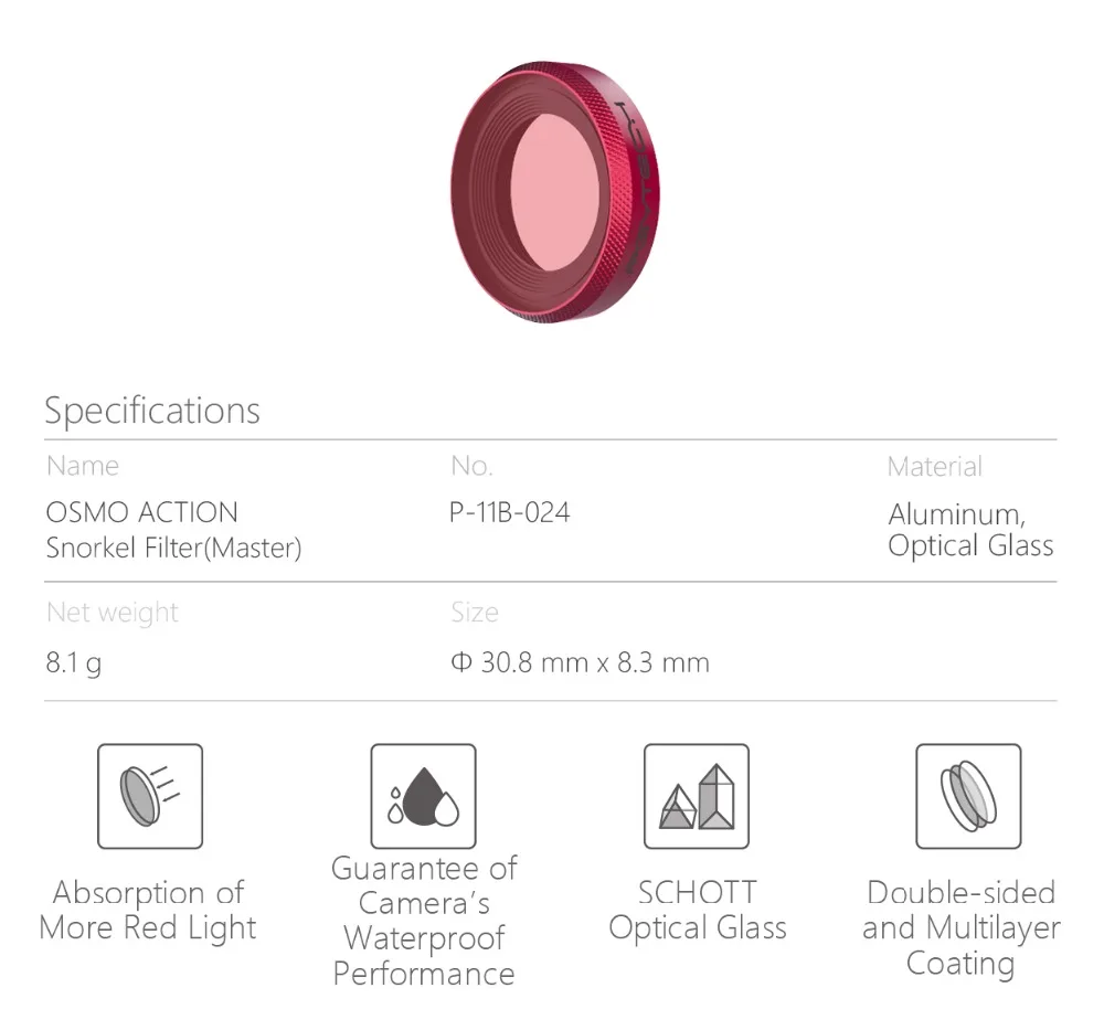 PGYTECH OSMO Аксессуары Для Сноркелинга фильтр