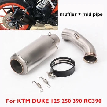 

For KTM DUKE 125 250 390 RC390 2017 2018 2019 Slip on Motorcycle Exhaust System Muffler Escape Tip Middle Mid Link Connection
