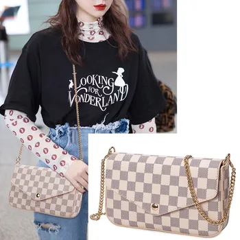 

2020 new European And American luxury women's bag three in one envelope bag three piece set of One Shoulder Messenger Bag