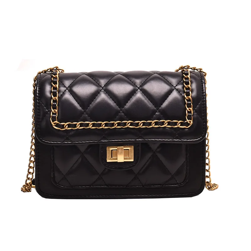 

2019 Autumn And Winter New Style Spiraea Rhombus Shoulder Bag Cool Retro Flap Bag Simple Versatile Double Layer Oblique Bag Wome