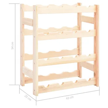 

Household Solid Wood Wine Holder 43 X 25 X 54 Cm Store Up To 16 Bottles Modern Simple Living Room Ornaments Durable Storage Rack