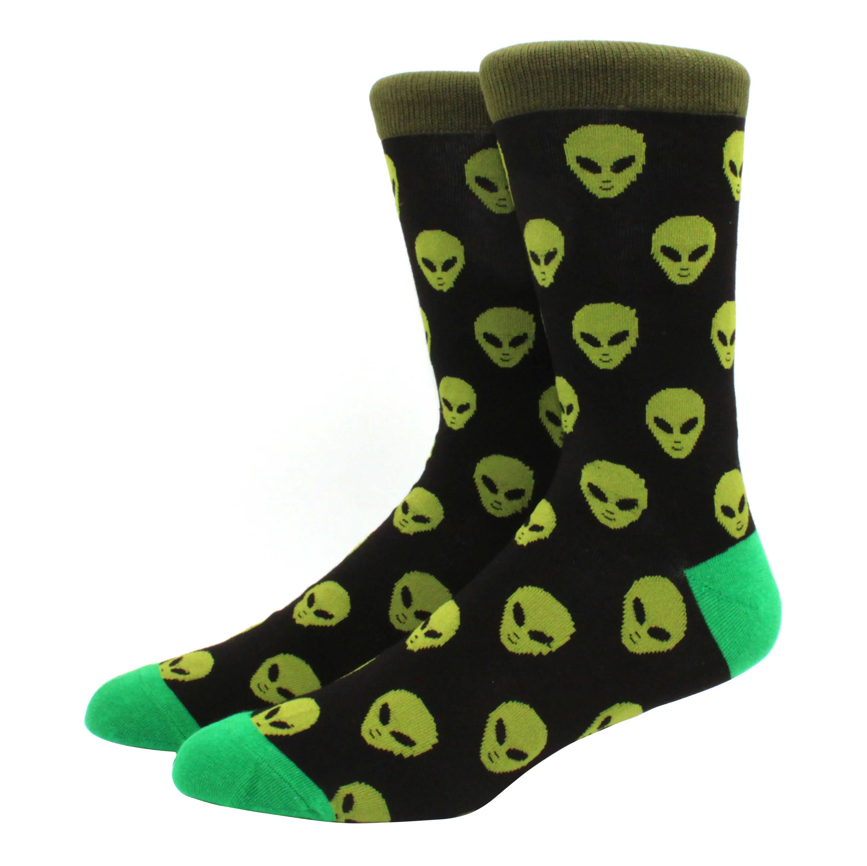 Vibrant Hiphop Cotton Men's Socks - Harajuku Fun Animal Design