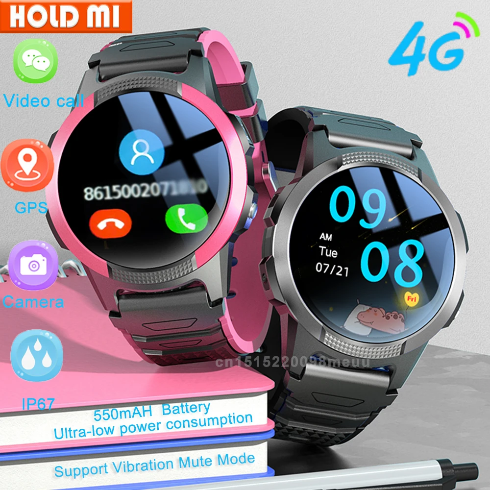 4g Kids Smart Watch With Gps Tracker Wifi Lbs Video Call Sos With