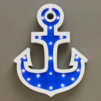 

Night light "Anchor" 20хLED batteries 2ААА white-blue 24х3,5х29,5 cm 5089611