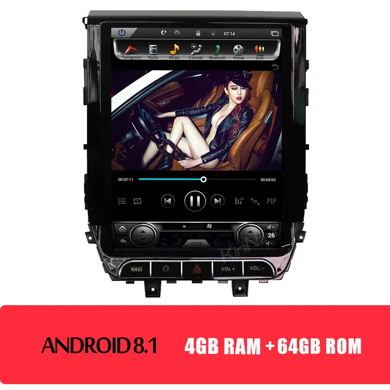 android car radio KiriNavi Android 8,1 автомобильный Радио dvd-плеер для Toyota Land Cruiser LC200 Автомобильный gps мультимедийный видео плеер- навигация 4g - Цвет: android car radio