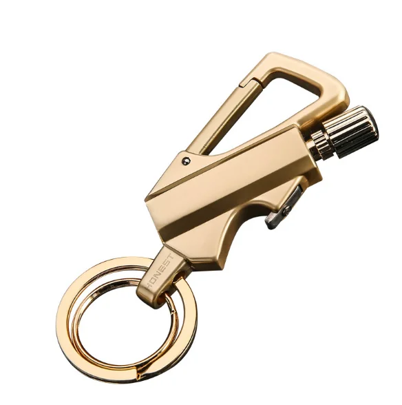 Outdoor Emergency Survival Camping Lighter Not Including Oil Keychain Barbecue Machine Portable Stainless Steel Waterproof