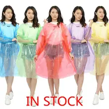 5/10 pièces couleur aléatoire Portable jetable imperméable adulte imperméable à l'eau pluie PE environnement extérieur à la dérive combinaison de protection approvisionnement(China)
