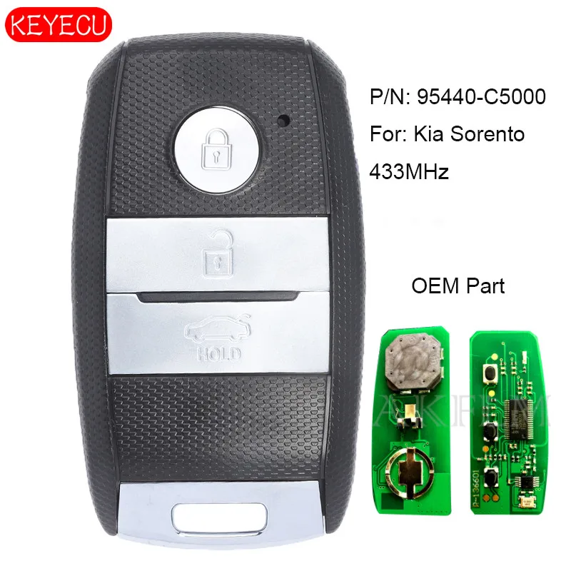 Special Price Keyecu Oem Smart Remote Key 3 Button 433 Mhz Voor Kia Sorento 2015 2016 2017 2018 2019 P/N: 95440-C5500 95440C5500