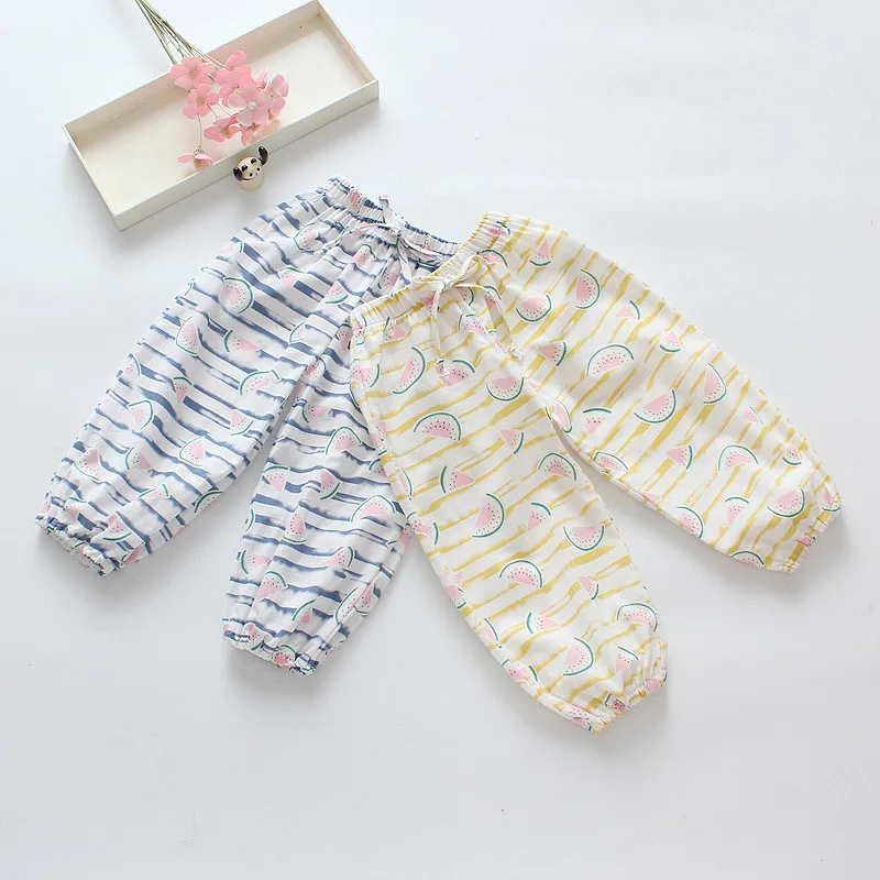 

2019 Summer New Style Children's Printed Children Anti Mosquito Pants Men's And Women's Child Ankle-length Lantern Pants Pants S