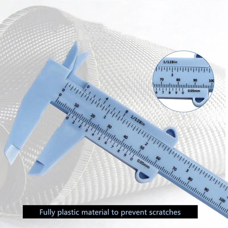 0-150mm Vernier Calipers Double Rule Scale Plastic Ruler Jewelry Measurement School Student Measuring Tools Hand Tool vernier caliper
