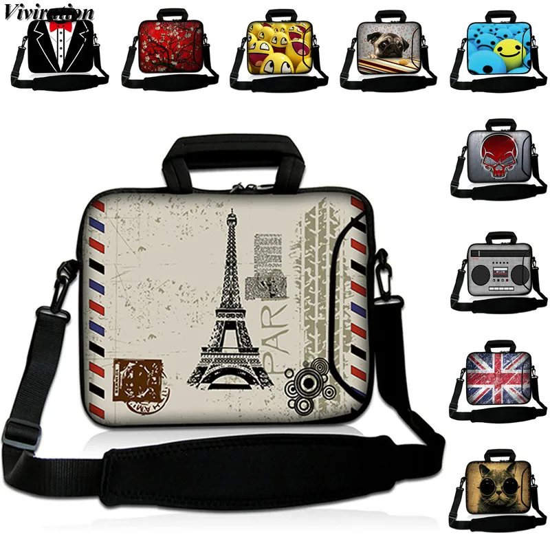 2020 Casual Popular Eiffel Tower Prints Laptop Case 15 13 12 14 17 10 17.3 15.6 13.3 11.6 Sleeve Messenger Computer Notebook Bag