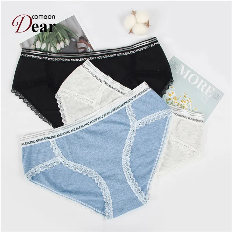 Трусики Comeondear женские х/б бесшовные 3 цвета 2XL 3XL|Женские трусики| |