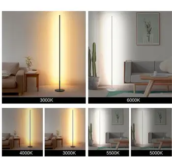 

Nordic Minimalist LED Floor Lamps Standing Lamps Living Room Led Black/white Aluminum Luminaria Lamparas Decorate LED Bulbs 0-5W