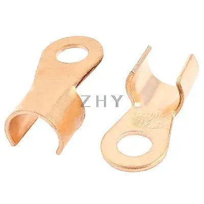 

2Pcs 800A Open Copper Battery Crimp Terminal Wire Lugs 19mm Ring for 5/8" Stud