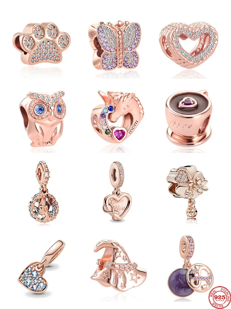 NEW European Rose Gold Owl Dog Paw 