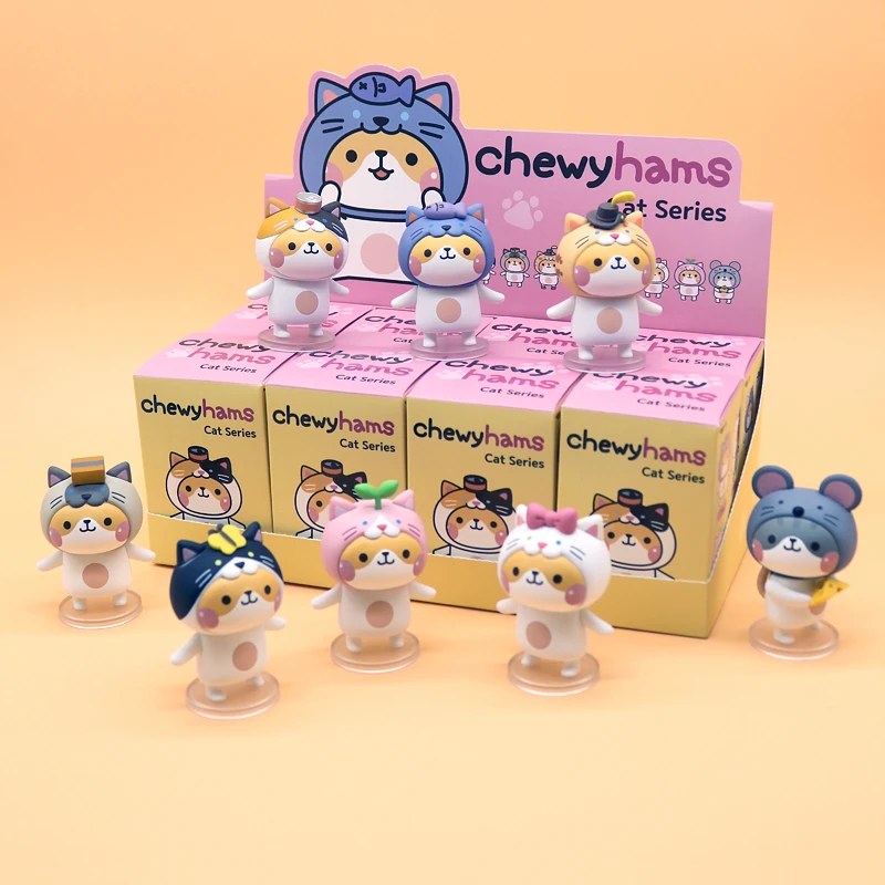 Подлинные LAMTOYS ChewyHams шторка коробка круглый вращающийся Кот кукла ручная