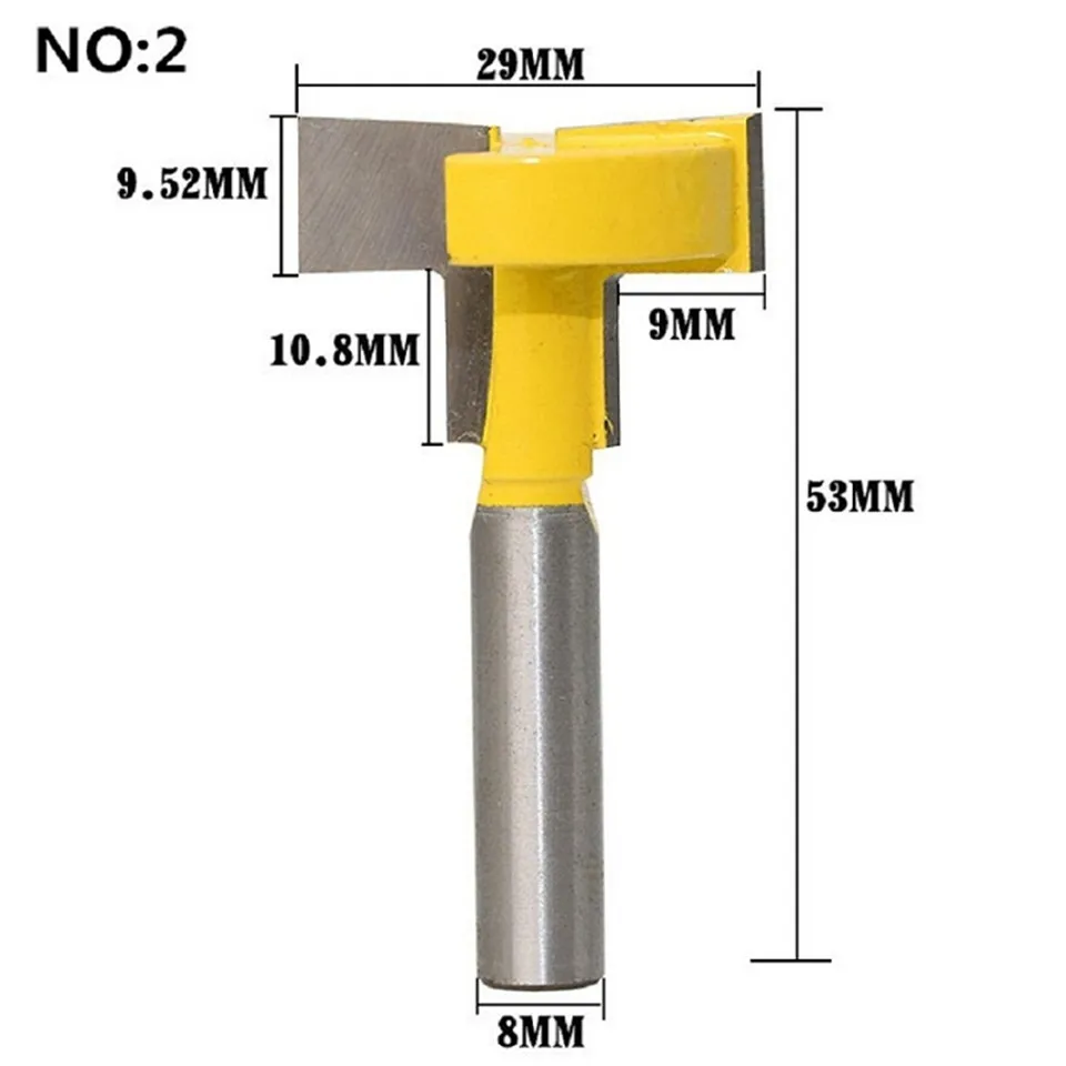 1 шт. 8 мм хвостовик Т-слот и Т-образная дорожка долбежный деревообрабатывающий фреза по дереву для соединения шип-паз фрезерные станки деревообрабатывающие инструменты
