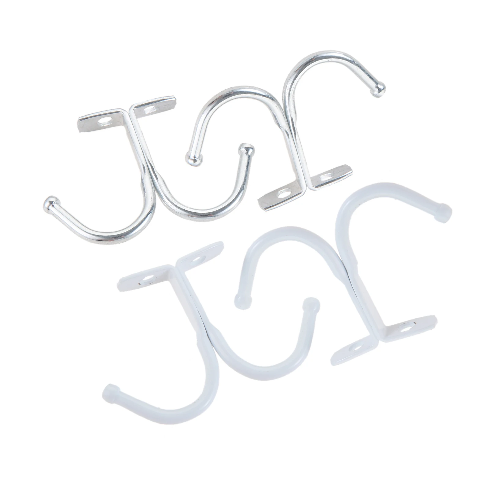 2pcs Double Prong Ceiling Hook For Hanging Towel/robe/coat Clothes Hook