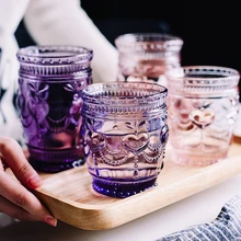 Сердце креативная Ретро стеклянная чашка Скандинавская Высокая емкость прозрачная чашка для воды индивидуальная Tazas Para кафе товары для дома MM60BLB