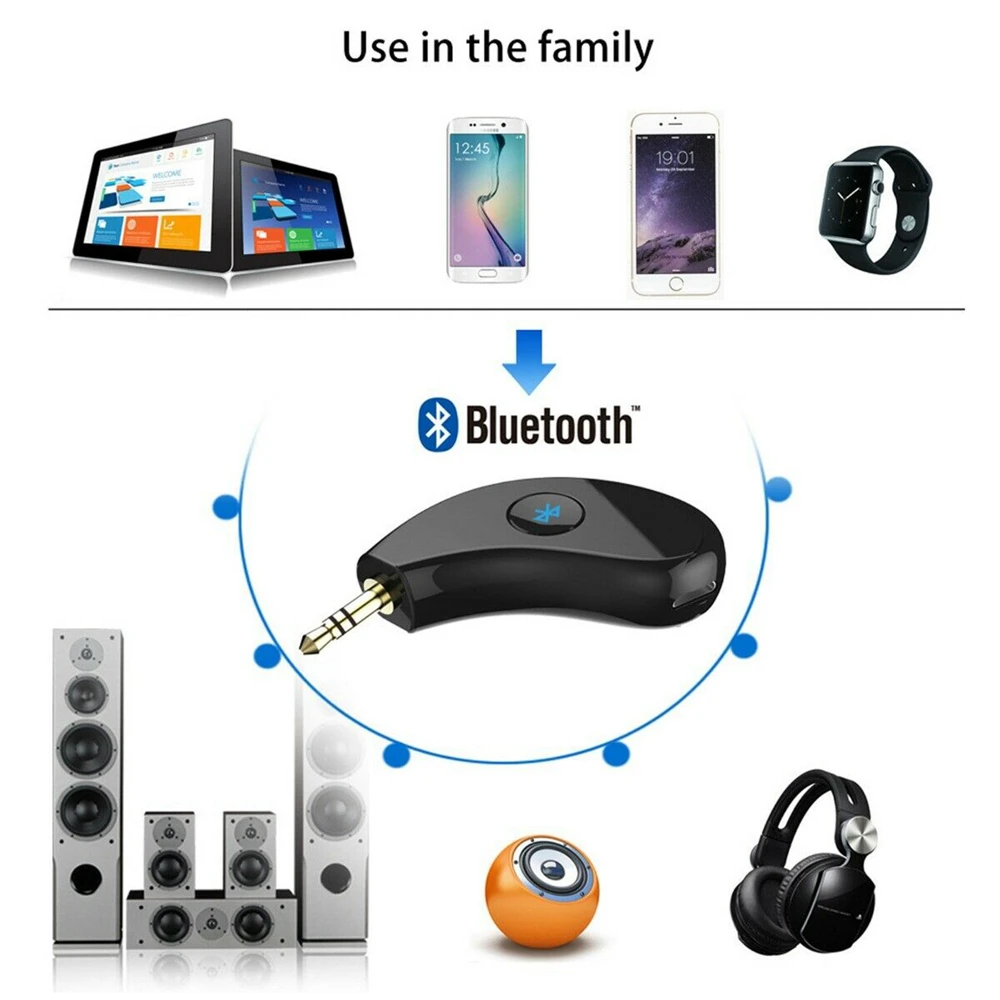 Мини Bluetooth 4,2 беспроводной аудио приемник автомобильный громкой связи 3,5 мм AUX стерео музыкальный адаптер с usb-кабелем для зарядки данных