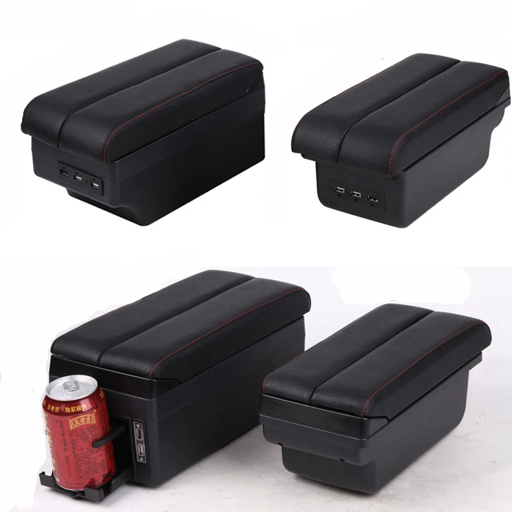 For Nissan Almera Armrest Box Elbow Arm Rest Center Console Storage with Phone Charging USB Interface images - 6