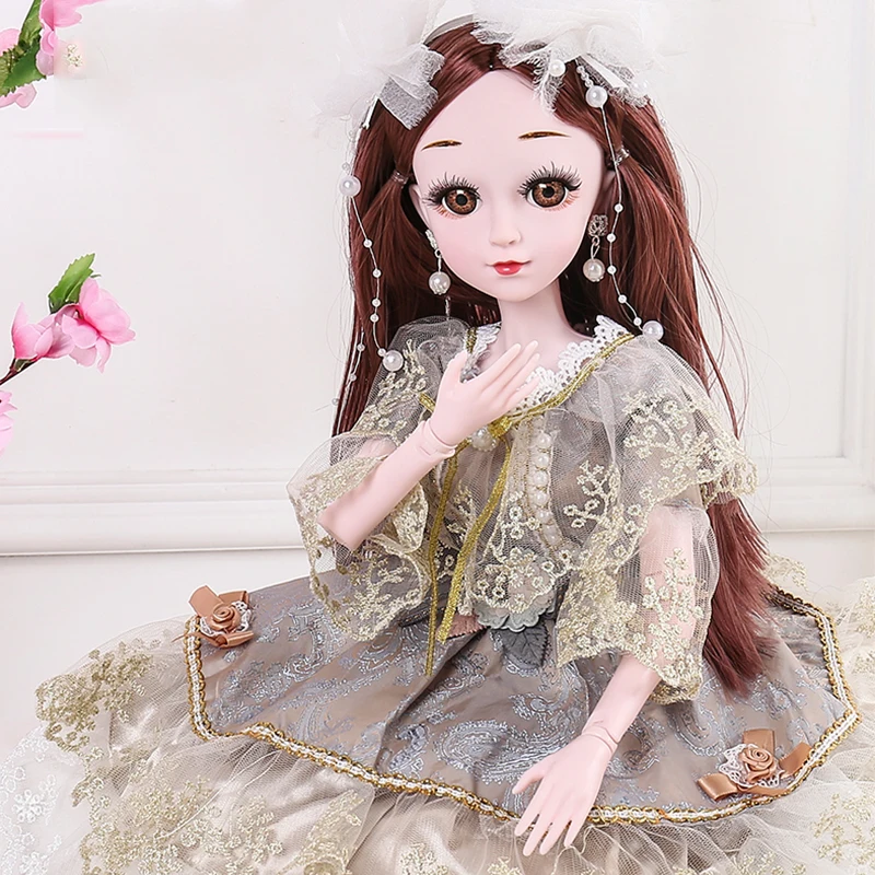 As picture 1 комплект, 60 см, BJD куклы, игрушки с одеждой, 3D глаза, свадебное платье для вечеринки, обувь для девочек, кукла, аксессуары, куклы, игрушки для девочек - Цвет: As picture
