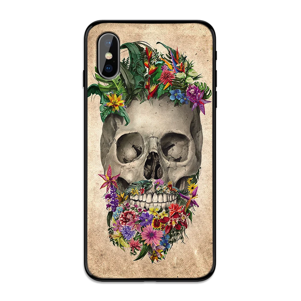 Сатана Ужасный Череп Мягкий ТПУ чехол для телефона для iPhone 11 Pro Max X XS XR 8 7 6 5 s Plus защитный кожаный чехол - Цвет: 1