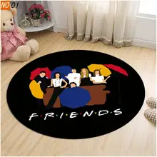 Домашний модный однотонный ковер с принтом, коврик для спальни, кухни, хлопковый нескользящий коврик для ванной комнаты, круглый Противоскользящий коврик для пола