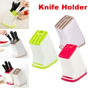 

Knife Holder Stand Multi-functional Holder Plastic Knife Block Knives Scissors Storage Organizer Knife Block Rack Kitchen Tool
