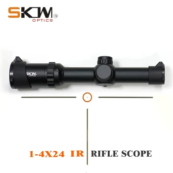 

SKWoptics 1-4x24IR tactical rifle scope Hunting Tactical riflescope Sight .223 .308 ar15 scope AK