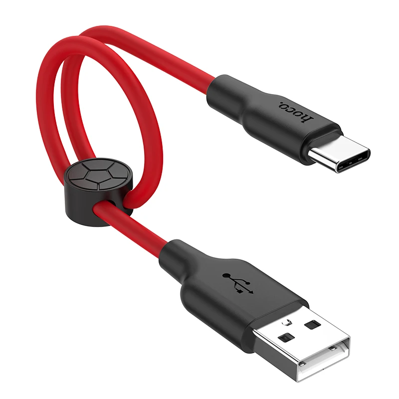HOCO X21Plus, 30 шт./лот,, 0,25 м, мягкий силиконовый USB кабель для iPhone type-C, микрокабель для samsung USB-C, провод для зарядки
