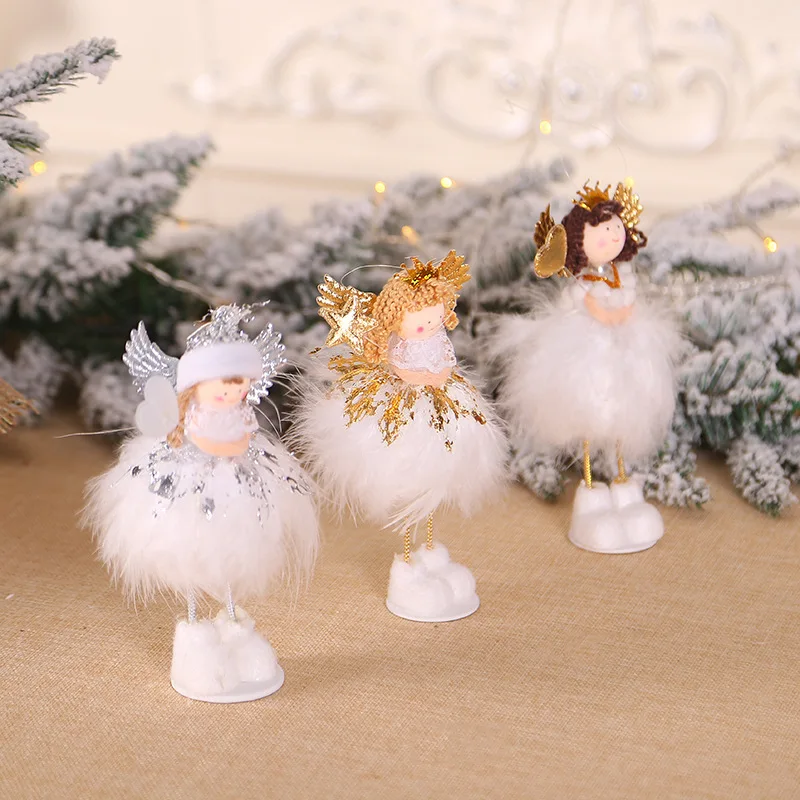 

1Pcs Lovely Angel Girl Doll Christmas Ornaments Pendants Gift Xmas New Year Party Decor Supplies Home Window Decoration 62813