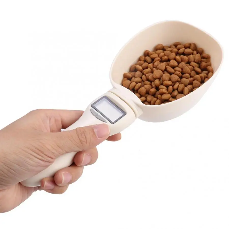 Hot Sale Portable Electronic Pet Cat Dog Food Measuring Weighing Spoon Kitchen Scale Pet Dog Products