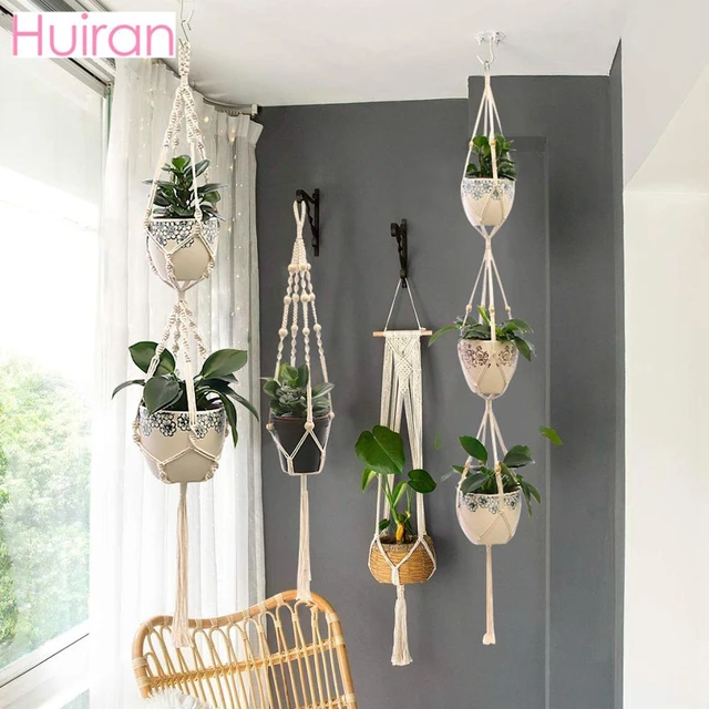 Macrame Mural Multiple Plantes