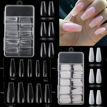 

100/500 pieces of false nail tips ballerina full coverage long coffin false nails DIY manicure fake nails