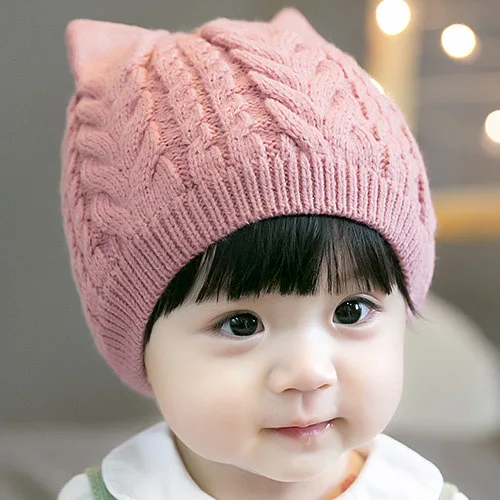 Зимний теплый детский набор шапки и шарфа вязанная крючком утолщенная флисовая шапка для мальчиков и девочек шапки - Цвет: pink hat