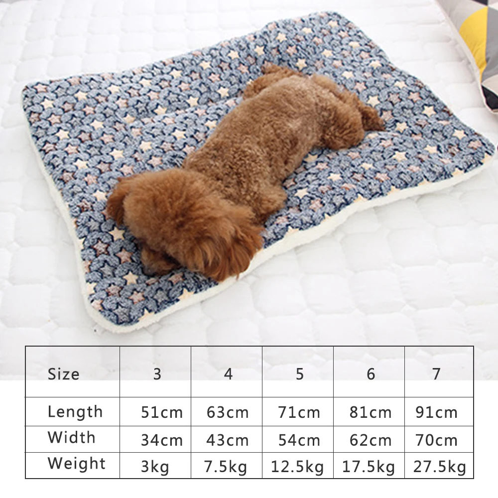 Pet Bed Mat New Pet Soft Fleece Cat Bed Mat Rest Dog Blanket Winter Foldable Pet Cushion Cashmere Soft Warm Sleep Mat