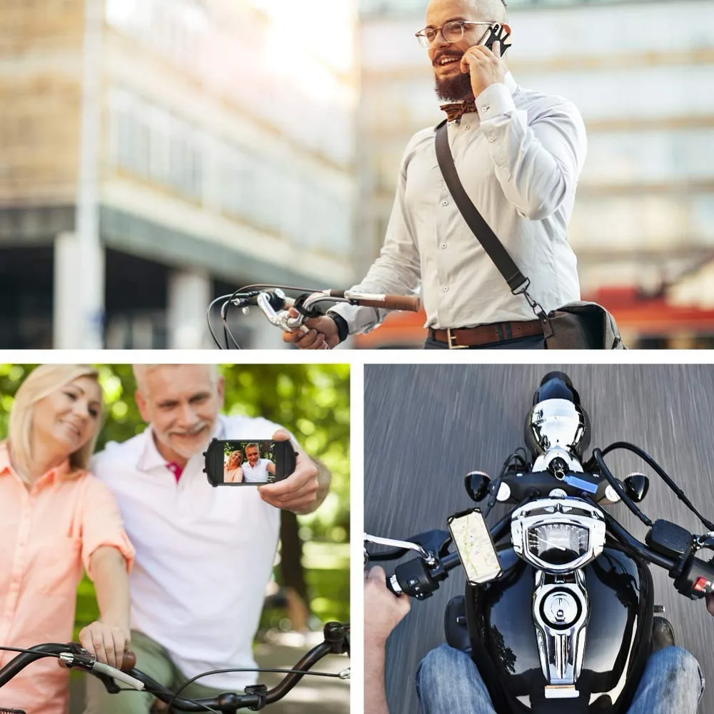 Motorcycle Phone Holder Bike Handlebar Stand Support Bracket (4)