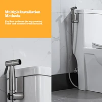 ห้องน้ำมือถือ Bidet Sprayer ชุดสแตนเลสสตีล Bidet ก๊อกน้ำสำหรับห้องน้ำ Sprayer Shower หัวทำความสะอาด 2