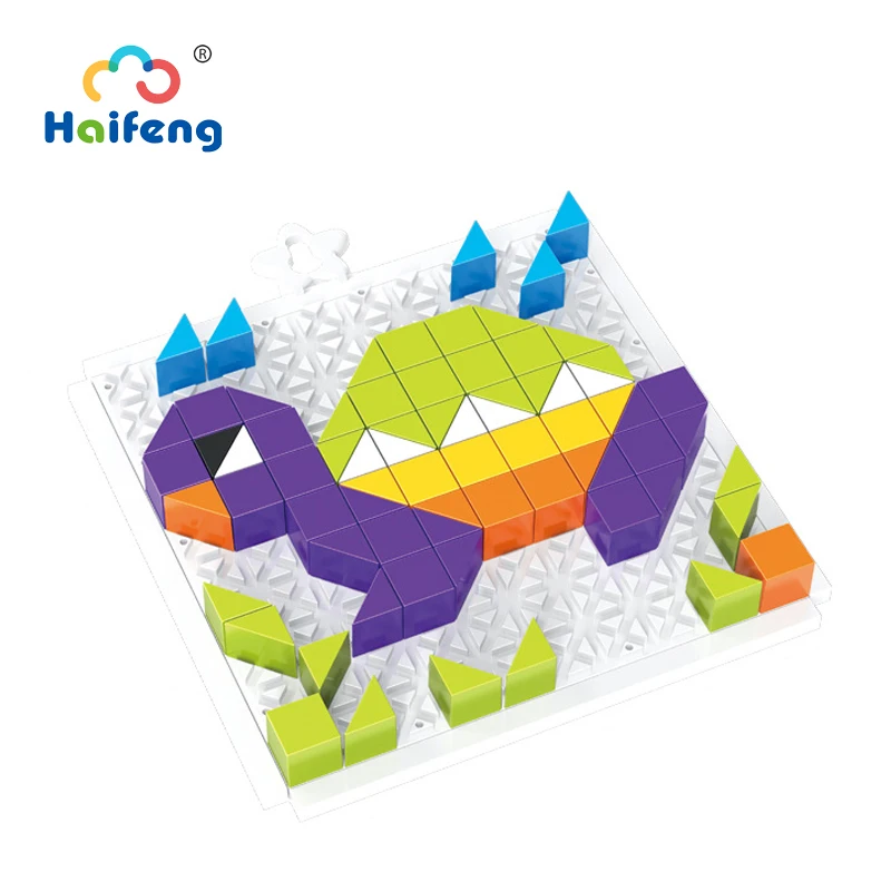Rompecabezas de dibujos animados 3D DIY para niños, 100 Uds., juguetes educativos hechos a mano, juego inteligente para niños, tablero de rompecabezas, regalos para bebé